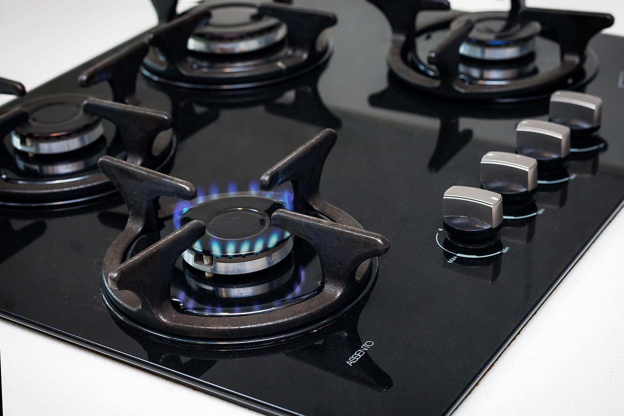 . gas stove, gas, orange, kitchen, inside, dishwasher, stove, gas stove, gas stove, gas, gas, stove, stove, stove, stove, stove